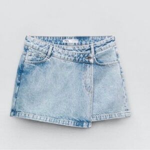 ZARA Light Blue Denim Skort - Women's